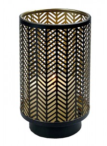 Black Candle Holder with Gold Inner