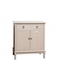 The Grange Collection Pebble Grey 1-Drawer 2-Door Cabinet 66X32X75cm