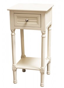 The Grange Collection Antique Pearl 1-Drawer Side Table 36x34x72cm