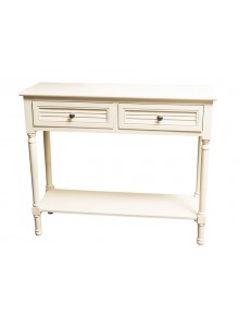 The Grange Collection Antique Pearl 2-Drawer Console Table 90x30x75cm
