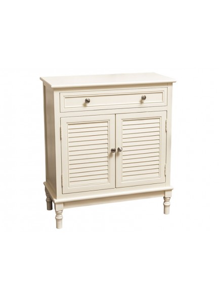 The Grange Collection Antique Pearl 1-Drawer 2-Door Cabinet 66x32x75cm