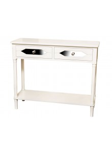 The Grange Collection Farmhouse White 2-Drawer Console Table 90x30x75cm