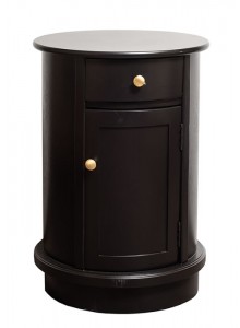 The Grange Collection Black Round Side Table 45x45x66cm