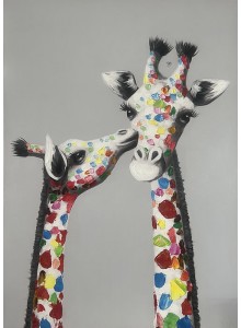 The Grange Collection Two Giraffe Canvas 70x100cm