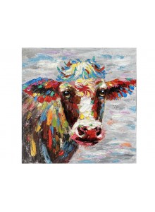 The Grange Collection Cow Canvas 70x70cm