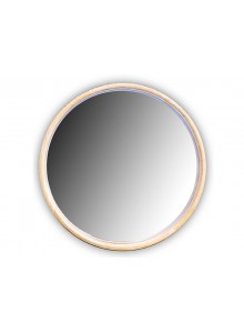 The Grange Collection Round Wooden Wall Mirror
