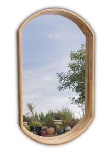The Grange Collection Arched Wooden Rectangular Wall Mirror
