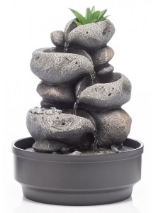 The Grange Collection USB Indoor Water Fountain 21.5x21.5x28cm