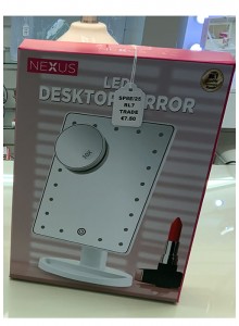 The Grange Collection Cosmetic Desk Top Mirror with Light 10cm