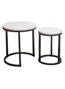 The Grange Collection Set of 2 Nest of Tables 45x48cm & 32x42cm