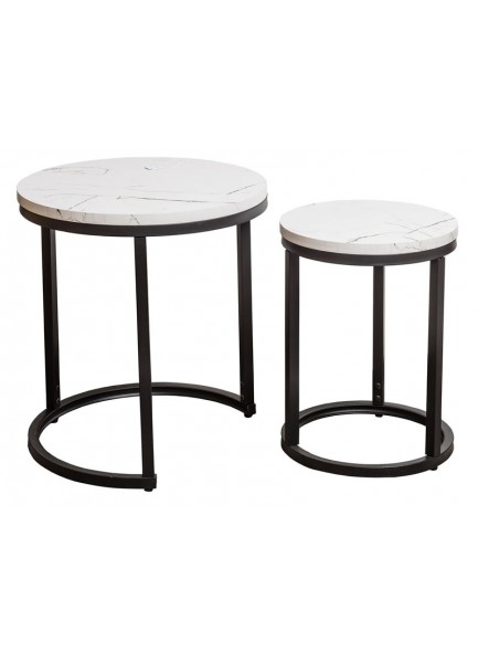 The Grange Collection Set of 2 Nest of Tables 45x48cm & 32x42cm