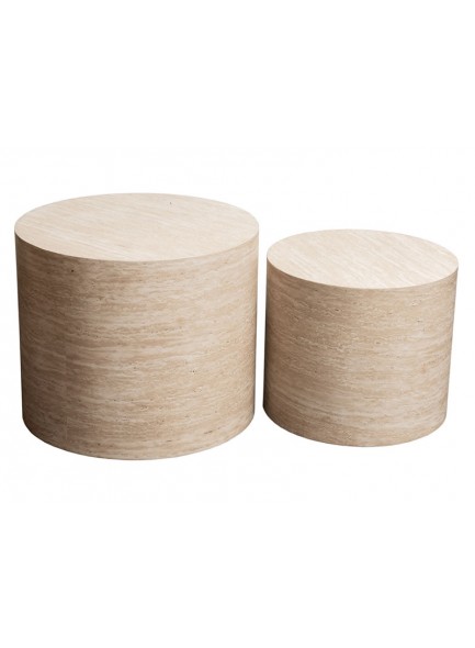 The Grange Collection Set of 2 Coffee Tables 48x40cm & 38x33cm