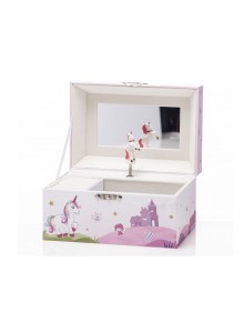 The Grange Collection Unicorn Children's Music Box Pink 18x12x10cm