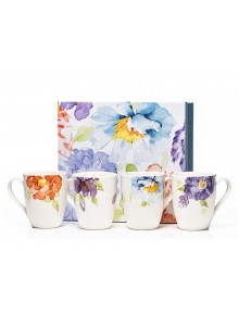 The Grange Collection Floral Mug Set of 4
