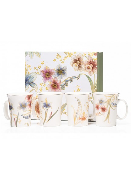 The Grange Collection Floral Mug Set of 4