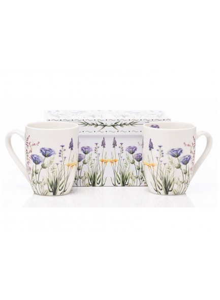 The Emma James Purple Design 2-Piece Mug Set, 12oz