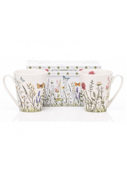 The Emma James Rose Design 2-Piece Mug Set, 12oz