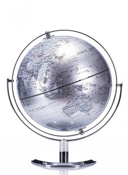 The Grange Collection Silver Silk Globe 22.8cm