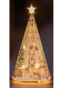 The Grange Collection Christmas LED Light Up Tree Lantern 21cm