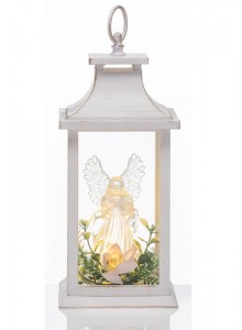 The Grange Collection Christmas Lantern with LED Angel 14X14X30cm