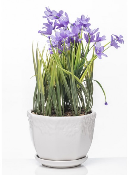 The Grange Collection Artificial Flowers in Ceramic Pot - Purple