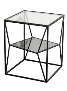 The Grange Collection Contemporary Black Framed Glass Table