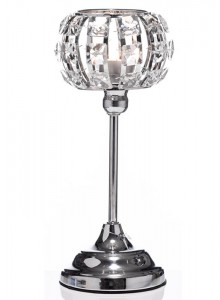 The Grange Collection Crystal Large Candle Holder 13x13x29cm