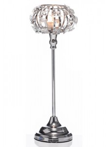 The Grange Collection Crystal Medium Candle Holder 13x13x39.5cm