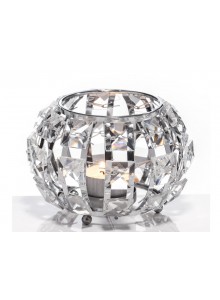 The Grange Collection Crystal Small Candle Holder 12.5x12.5x8.6cm