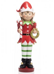 The Grange Collection Candy Cane Christmas Elf 12.5x10.5x38cm