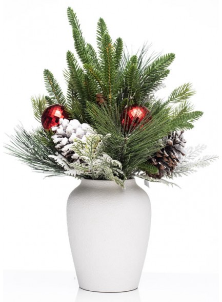 The Grange Collection Christmas Decorative Tree in Ceramic Pot