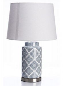 The Grange Collection Ceramic Blue and White Table Lamp