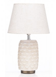 The Grange Collection Bronze Based Shell Design Ceramic Lamp 14.5x28x46cm