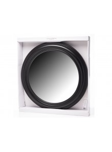 The Grange Collection Decorative Round Mirror Black Frame