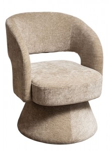 The Grange Collection Swivel Armchair in Beige 71x64x79cm