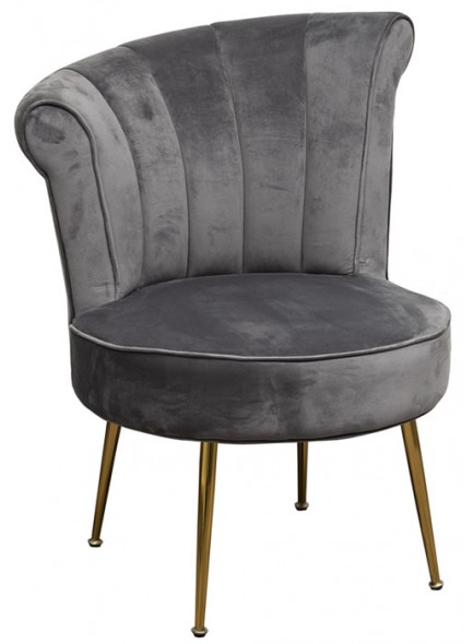 The Grange Interiors Grey Velvet Chair
